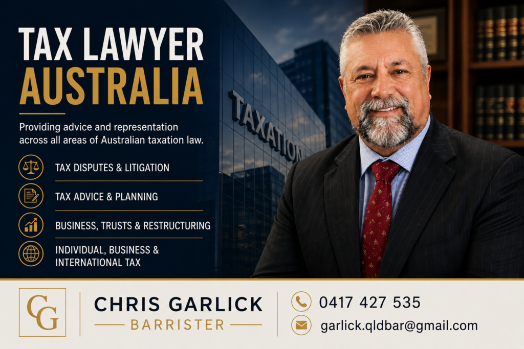 Chris Garlick Barrister providing advice and representation in Australian tax law including tax disputes, tax planning, business taxation and international tax.