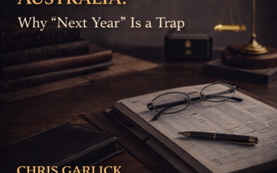 Business exit timing Australia blog graphic about strategic timing and business sale planning